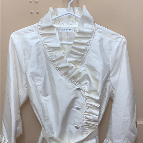 NWT Calvin Klein Ruffle Jacket - Picture 3 of 10